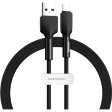 Кабель Baseus Silica Gel Series Fast Charging Data Cable USB to Lightning 2.4A 1m Чорний