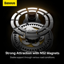 Автотримач для телефону магнітний Baseus T-Space Series Folding Metal Car Mount Magnetic на торпедо Чорний