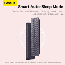 Клавиатура беспроводная Baseus K01B Wireless Tri-Mode Keyboard 2.4G/BT1+BT2 Серый