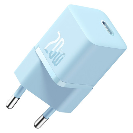 Мережевий зарядний пристрій Baseus GaN5 Fast Charger 1C PD3.0 20W Type-C 3A Блакитний