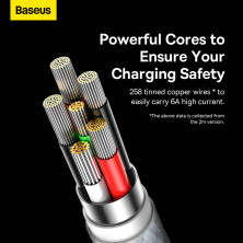 Кабель Baseus Glimmer Series Fast Charging Data Cable USB to Type-C 100W 20V 5A 2m Білий
