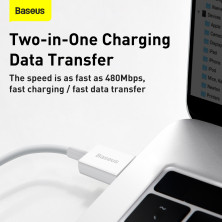 Кабель Baseus Superior Series Fast Charging Data Cable USB to Type-C 66W 11V 6A 2m Белый