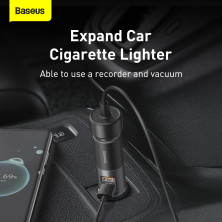 Автомобільний зарядний пристрій Baseus Share Together Fast Charge Car Charger 120W 2USB + 1 Прикурювач Сірий