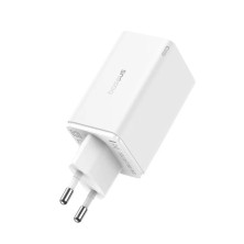 Сетевое зарядное устройство Baseus GaN6 Pro 65W 2USB+2Type-C + кабель Baseus Type-C to Type-C 100W 20V/5A 1м Белый