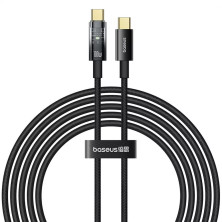 Кабель Baseus Explorer Series Auto Power-Off Fast Charging Data Cable Type-C to Type-C 100W 20V 5A 2m Черный
