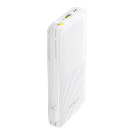 УМБ Baseus Bipow 2 with USB-C Cable 10000mAh 20W з технологією QC3.0+PD3.0 та Type-C кабелем 20W Білий