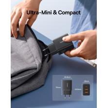 Мережевий зарядний пристрій Baseus Cube Fast Charger QC3.0+PD3.0 30W 2USB+Type-C 3A Чорний