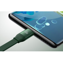 Кабель Baseus Bright Mirror 2 Series Retractable 3-in-1 Fast Charging Data Cable USB to Lightning+Type-C+MicroUSB 66W 1.1m Зелений