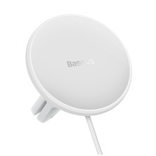 Беспроводное автомобильное зарядное устройство Baseus CW01 Magnetic Wireless Charging Car Mount 40W с функцией MagSafe и Qi 15W+Type-C 25W Белый