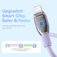 Кабель Baseus Pudding Series Fast Charging Data Cable USB to Lightning 2.4A 2m Фіолетовий