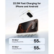 УМБ Baseus EnerFill FC31 Qpow3 Dual-Cable 20000mAh 22.5W с технологией QC3.0+PD3.0 и iP 20W+Type-C 22.5W кабелем Белый