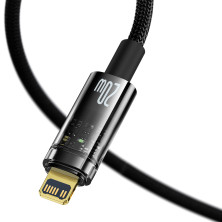 Кабель Baseus Explorer Series Auto Power-Off Fast Charging Data Cable Type-C to Lightning PD 20W 2m Черный
