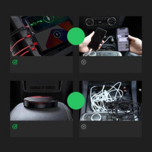Кабель станція для зарядки Baseus Car Sharing Charging Station 6-in-1 USB to Lightning+Type-C+MicroUSB 3А 1m Чорний