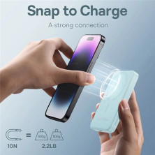 УМБ Baseus Magnetic Mini Wireless Fast Charge 2in1 5000mAh 20W 2.4A QC3.0+PD3.0 з Бездротовою зарядкою Qi 15W Блакитний