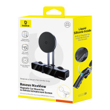 Автотримач для телефону магнітний Baseus MaxView Magnetic Car Mount for In-Vehicle Infotainment Screen на екран в автомобілі Чорний