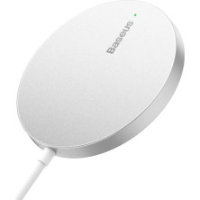 Бездротовий зарядний пристрій Baseus Simple Mini3 Magnetic з функцією MagSafe і Qi 15W Сріблястий