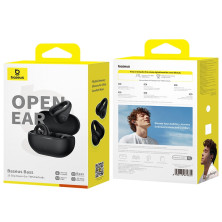 Беспроводные наушники открытого типа Baseus Bass 15 Clip Open-Ear Wireless TWS Earbuds Черный