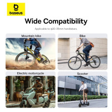 Мото-вело тримач для смартфона Baseus PrimeTrip Series Magnetic Bike Phone Holder Чорний