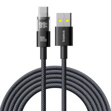 Кабель Baseus Display 2 Series Fast Charging Data Cable USB to Type-C 100W 20V 5A 2m Черный