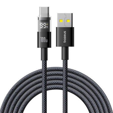 Кабель Baseus Display 2 Series Fast Charging Data Cable USB to Type-C 100W 20V 5A 2m Черный