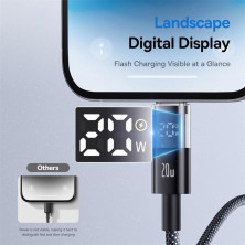 Кабель Baseus Display 2 Series Fast Charging Data Cable Type-C to Lightning PD 20W 1m Черный