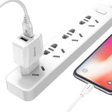 Сетевое зарядное устройство Baseus Mini Dual-U Charger 2USB 2.1A Белый