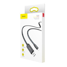 Кабель Baseus Glowing Fast Charging Data Cable USB to Lightning 2.4A 1m Чорний