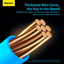 Кабель Baseus High Speed RJ45 Gigabit Network Cable Ethernet Плоский 2m Черный