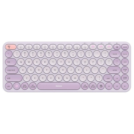 Клавіатура бездротова Baseus K01A Wireless Tri-Mode Keyboard 2.4G/BT1+BT2 Фіолетовий