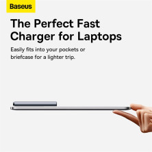 Мережевий зарядний пристрій Baseus GaN5 Pro Ultra-Slim Ultra-Slim Fast Charger 65W USB+Type-C + кабель Baseus Type-C to Type-C 100W 20V/5A 1м Універсальний Сірий