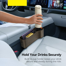 Автомобільний органайзер Baseus OrganizeFun Series Car Console Storage Organizer Коричневий