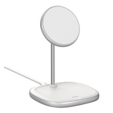 Беспроводное зарядное устройство Baseus Swan Magnetic с функцией MagSafe и Qi 15W Белый