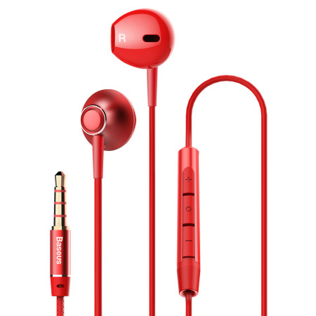 Наушники Baseus Encok H06 lateral in-ear Wire Earphone Красный