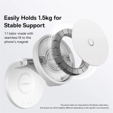 Тримач для телефона Baseus MagPro Magnetic Foldable Білий