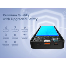 УМБ Baseus Airpow Fast Charge 20000mAh 20W 3A з технологією QC3.0+PD3.0 USB+Type-C + Кабель USB to Type-C Чорний