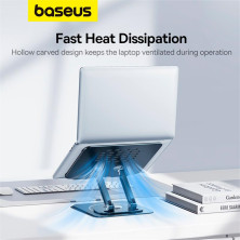 Підставка для ноутбука Baseus UltraStable Pro Series Rotatable and Foldable Laptop Stand на 2 шарнірах обертання 360° Сірий