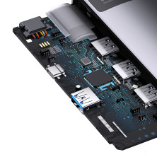 USB-хаб Baseus 4in1 Metal Gleam 4-Port Type-C HUB Adapter Type-C to USB3.0*4 Сірий