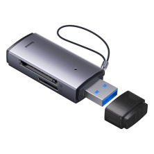 Кардрідер Baseus Lite Card Card Reader USB, SD/TF Cards Сірий