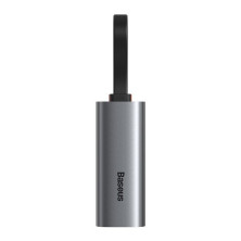 USB-хаб Baseus Steel Cannon Series USB A & Type-C Bidirectional Gigabit LAN Ethernet RJ45 Adapter Сірий