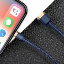Кабель Baseus Cafule Cable USB to Lightning 1.5A 2m Синьо-Золотий