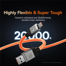 Кабель Baseus CoolPlay Series Fast Charging Data Cable USB to Type-C 100W 20V 5A 2m Помаранчевий