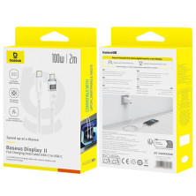 Кабель Baseus Display 2 Series Fast Charging Data Cable Type-C to Type-C 100W 20V 5A 2m Белый