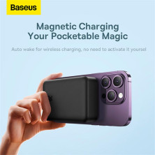 УМБ Baseus Magnetic Mini Wireless Fast Charge 2in1 20000mAh 20W 3A QC3.0+PD3.0 с Беспроводной зарядкой Qi 15W Черный