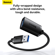 USB удлинитель Baseus AirJoy Series USB3.0 to USB3.0 Extension кабель 5м Черный