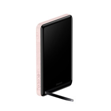 УМБ Baseus Magnetic Bracket 3in1 10000mAh 20W 3A QC3.0+PD3.0 с Беспроводной зарядкой Qi 15W Розовый