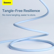 Кабель Baseus Jelly Liquid Silica Gel Fast Charging Data Cable Type-C to Type-C 100W 20V 5A 2m Синій