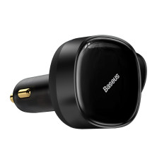 Автомобильное зарядное устройство Baseus Enjoyment Retractable 30W c встроенным кабелем 2-in-1 Type-C и Lightning 0.75м Черный