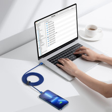 Кабель Baseus Crystal Shine Series Fast Charging Data Cable Type-C to Lightning PD 20W 2m Синий