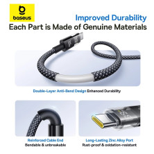 Кабель Baseus Display 2 Series Fast Charging Data Cable Type-C to Type-C 100W 20V 5A 1m Черный