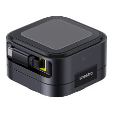 Беспроводное зарядное устройство Baseus PicoGo Series 2-in-1 Magnetic с функцией MagSafe и Qi2 15W и встроенным кабелем Type-C 67W Черный
